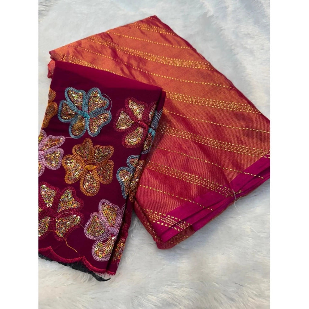 Ranili Chiffon Printed Saree With Unstitched Blouse
