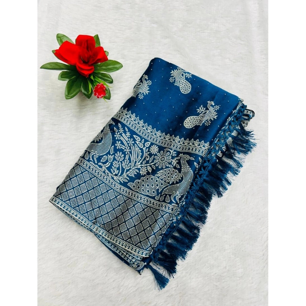 Ranili Chiffon Printed Saree With Unstitched Blouse