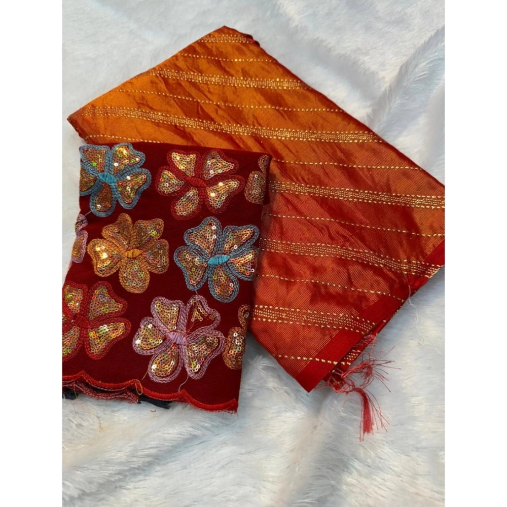 Ranili Chiffon Printed Saree With Unstitched Blouse
