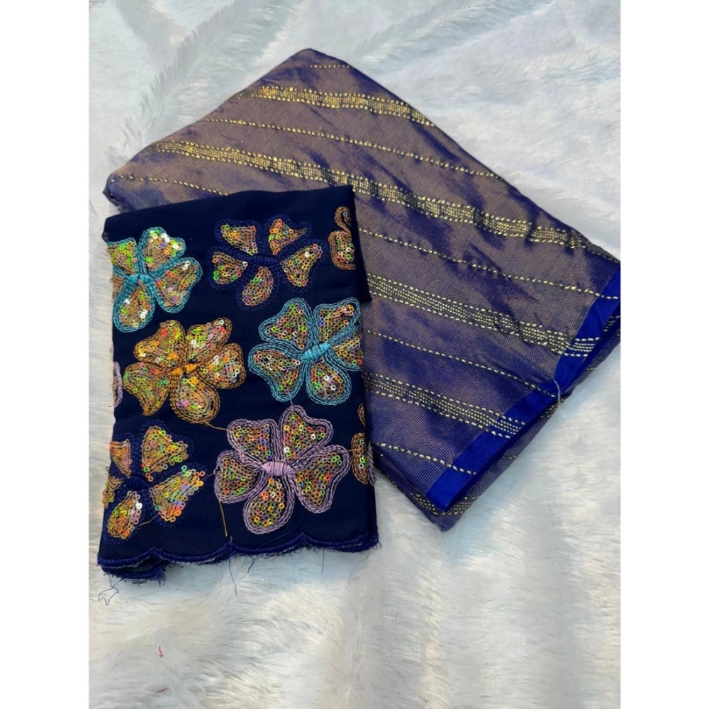 Ranili Chiffon Printed Saree With Unstitched Blouse
