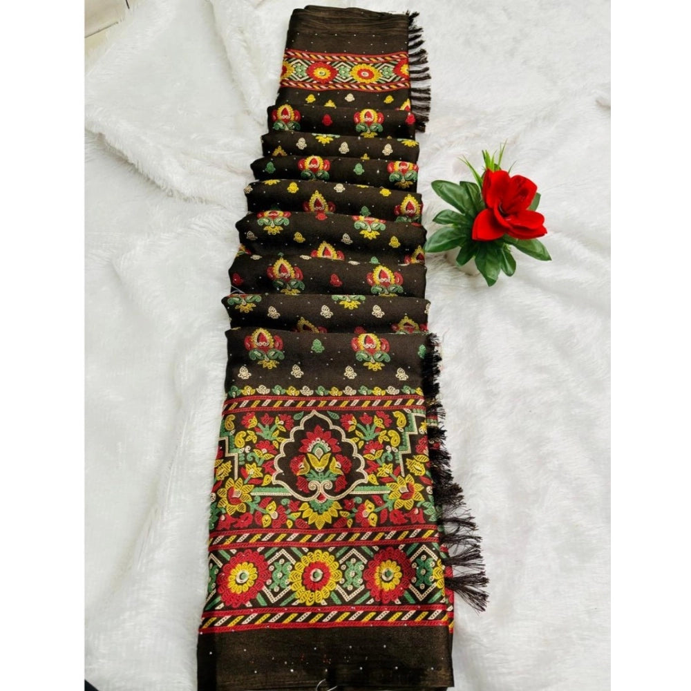 Ranili Chiffon Printed Saree With Unstitched Blouse