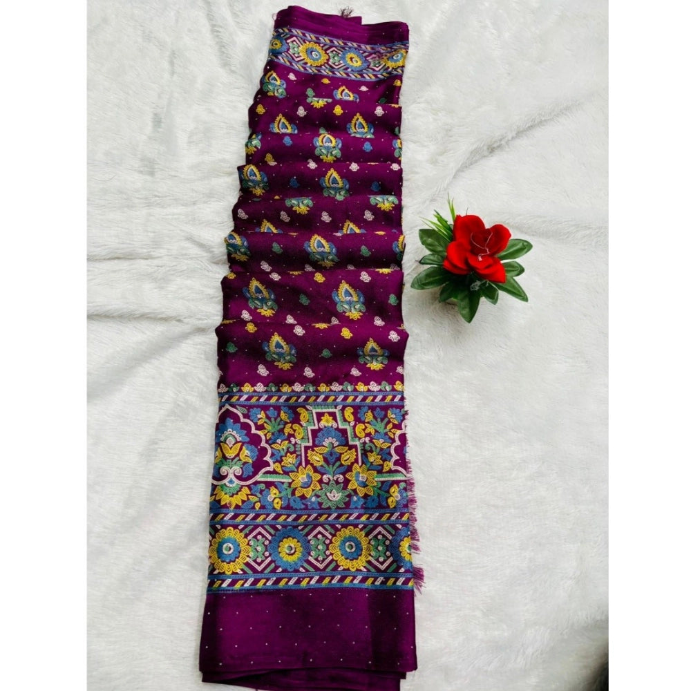 Ranili Chiffon Printed Saree With Unstitched Blouse