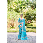 Ranili Crepe Printed Saree With Unstitched Blouse