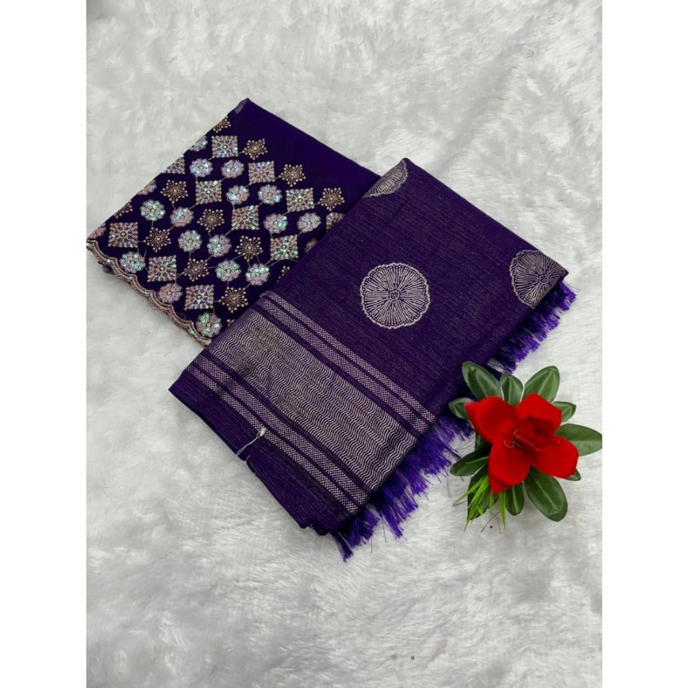 Ranili Georgette Printed Saree With Unstitched Blouse