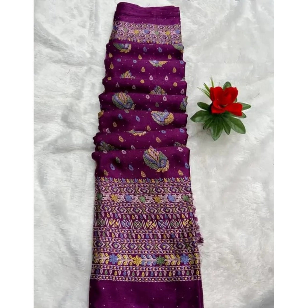 Ranili Chiffon Printed Saree With Unstitched Blouse