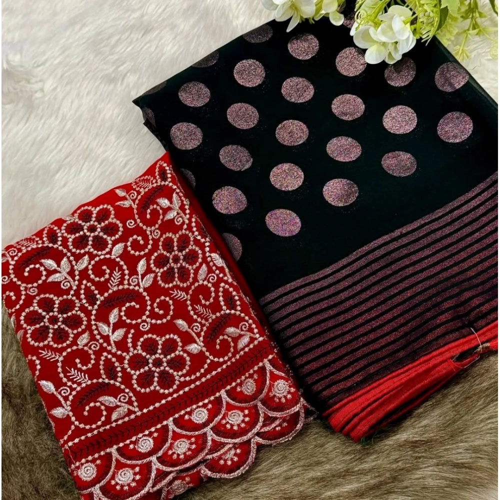 Ranili Georgette Printed Saree With Unstitched Blouse