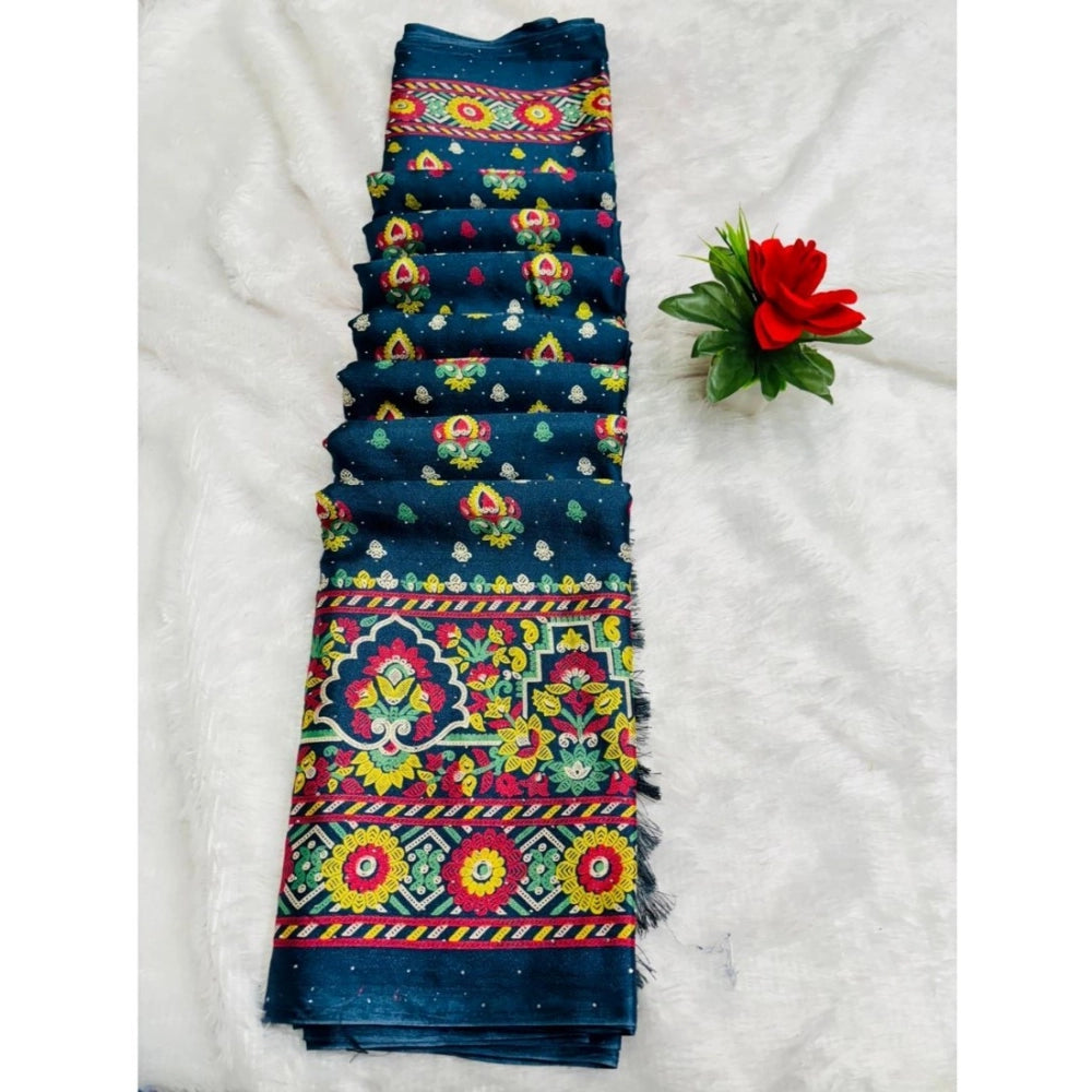 Ranili Chiffon Printed Saree With Unstitched Blouse