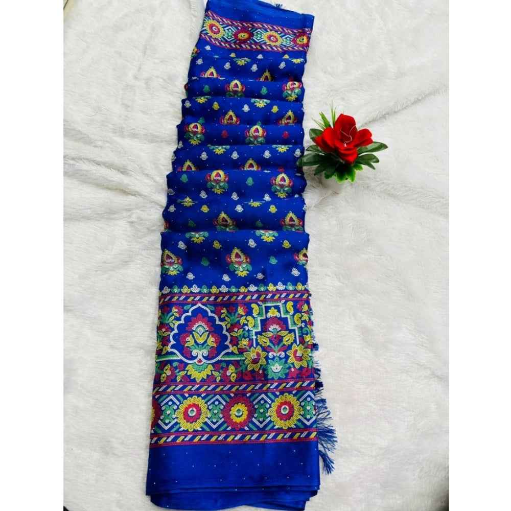 Ranili Chiffon Printed Saree With Unstitched Blouse