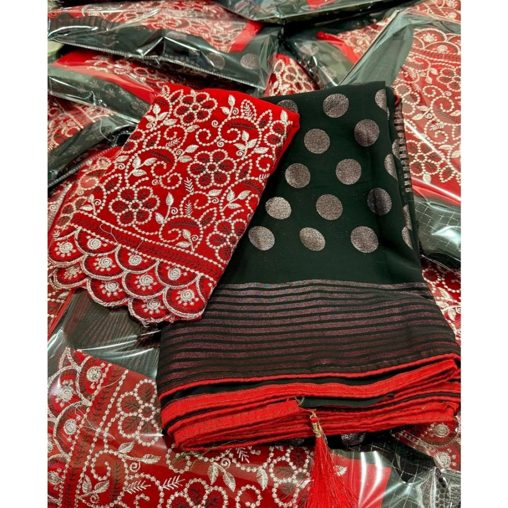 Ranili Georgette Printed Saree With Unstitched Blouse