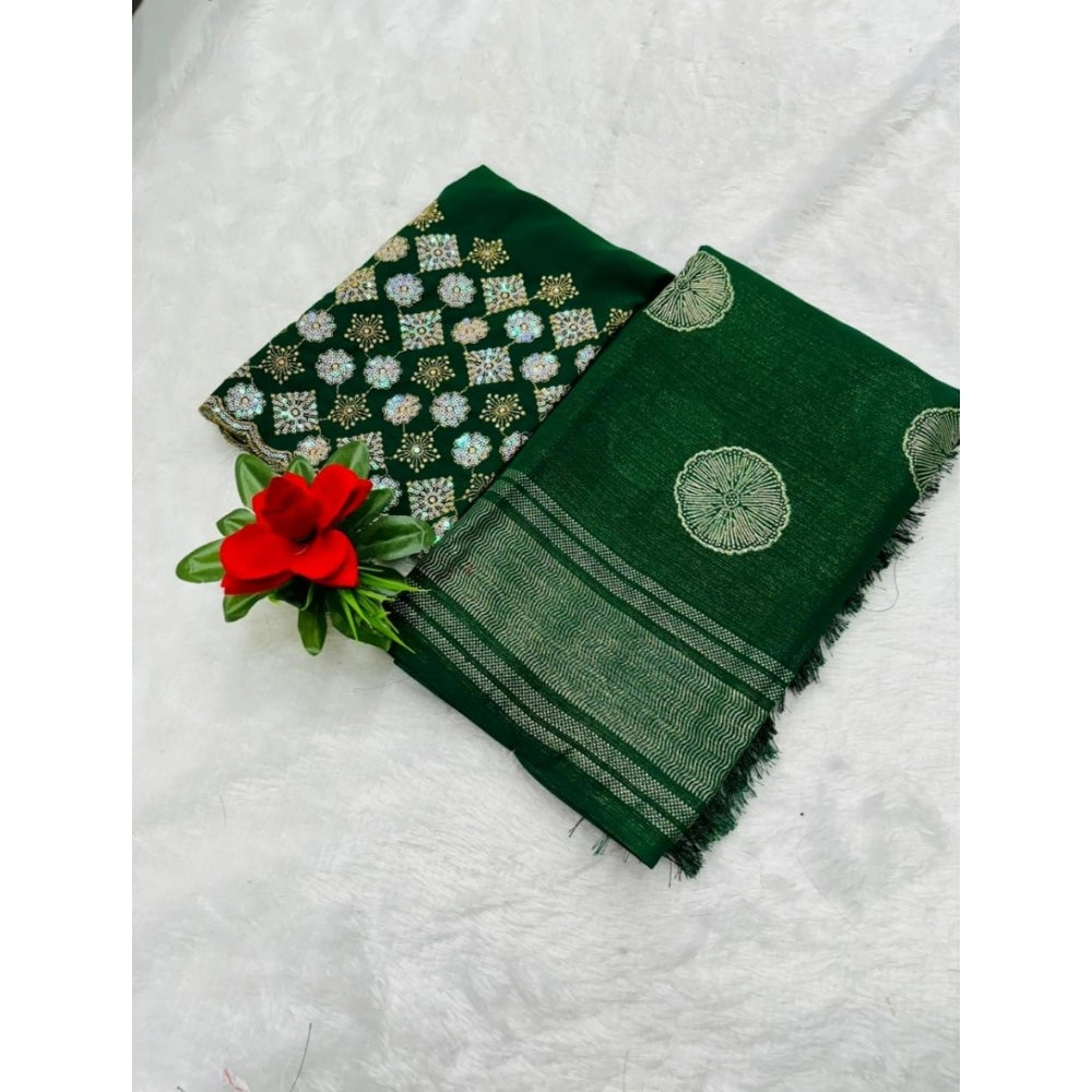 Ranili Georgette Printed Saree With Unstitched Blouse