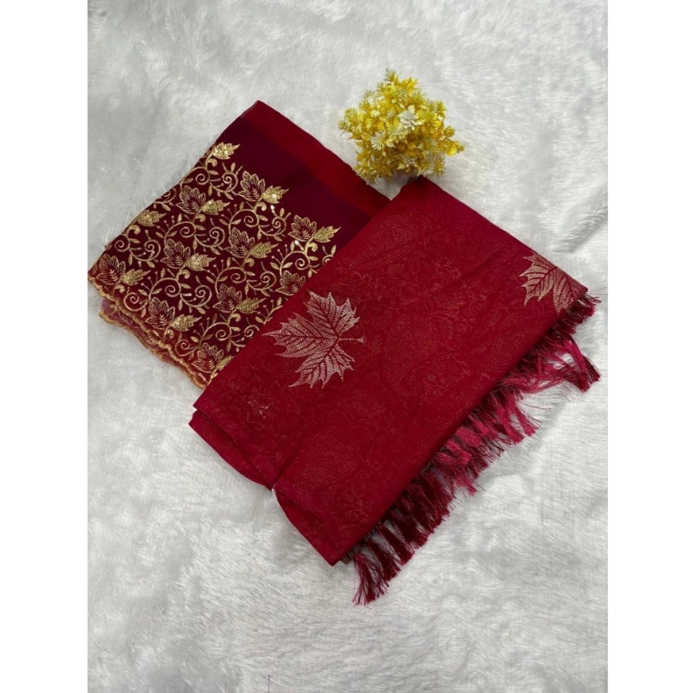Ranili Georgette Printed Saree With Unstitched Blouse