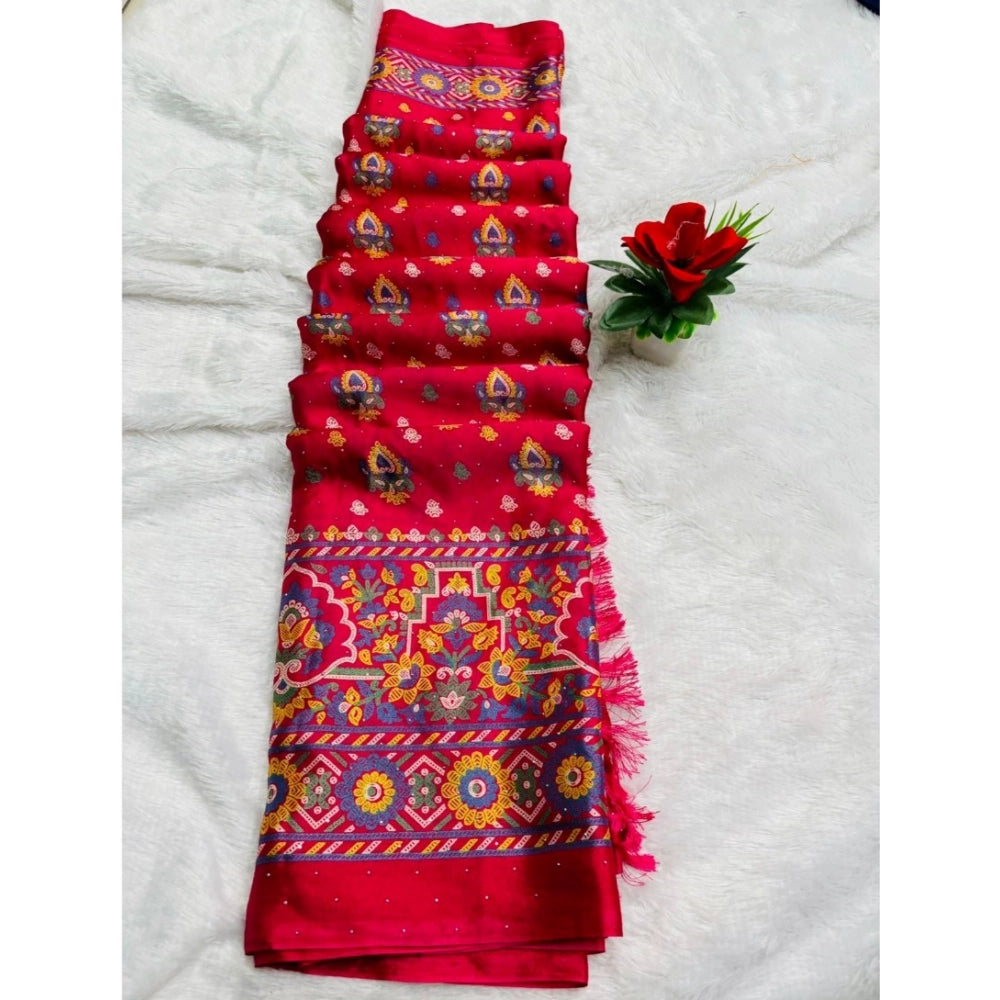 Ranili Chiffon Printed Saree With Unstitched Blouse
