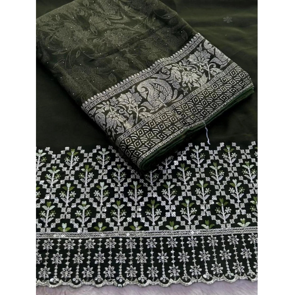 Ranili Georgette Printed Saree With Unstitched Blouse