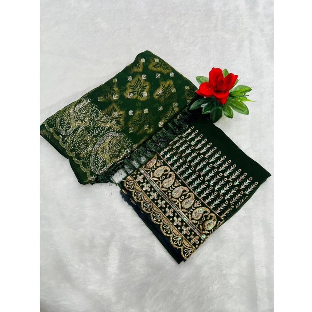 Ranili Georgette Printed Saree With Unstitched Blouse