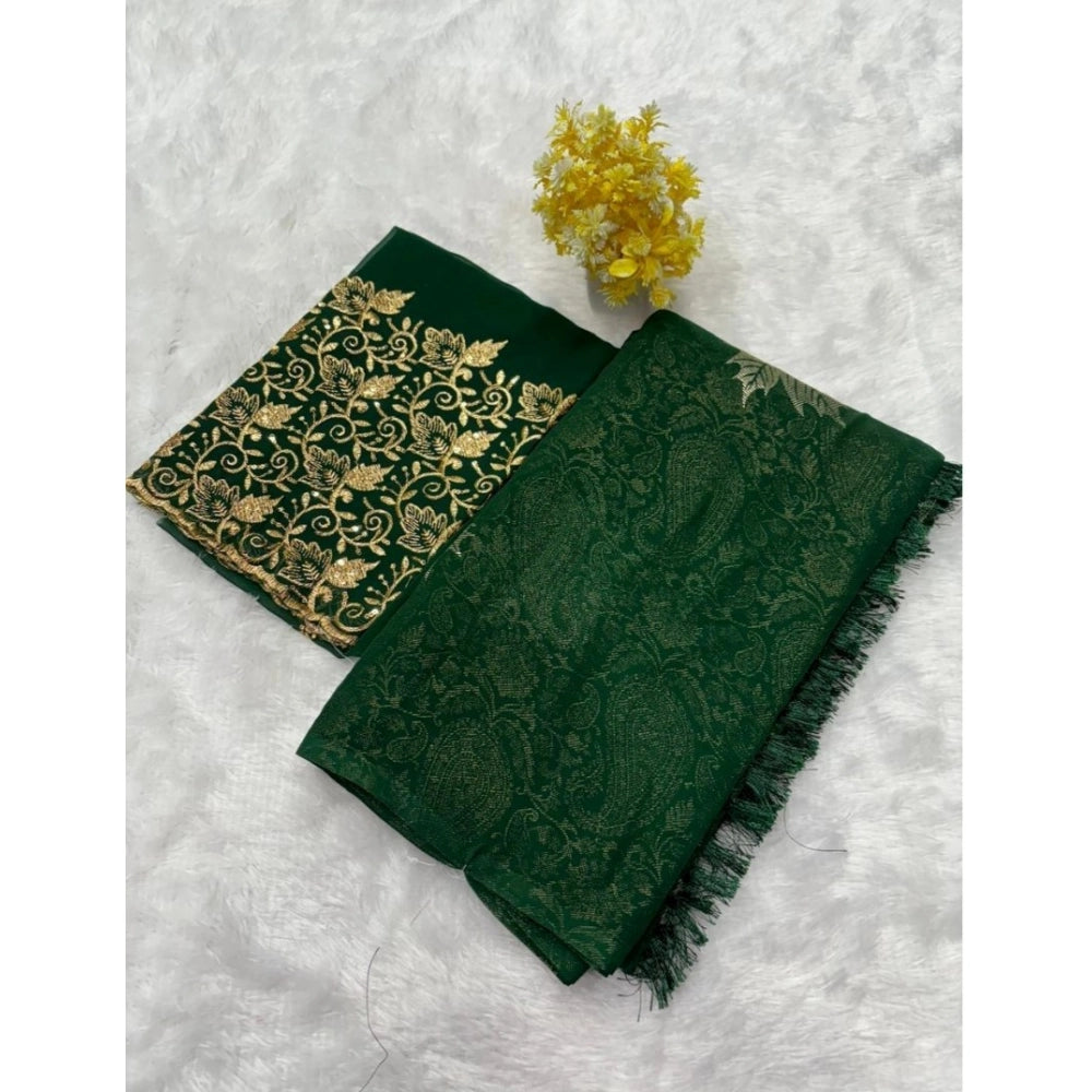 Ranili Georgette Printed Saree With Unstitched Blouse