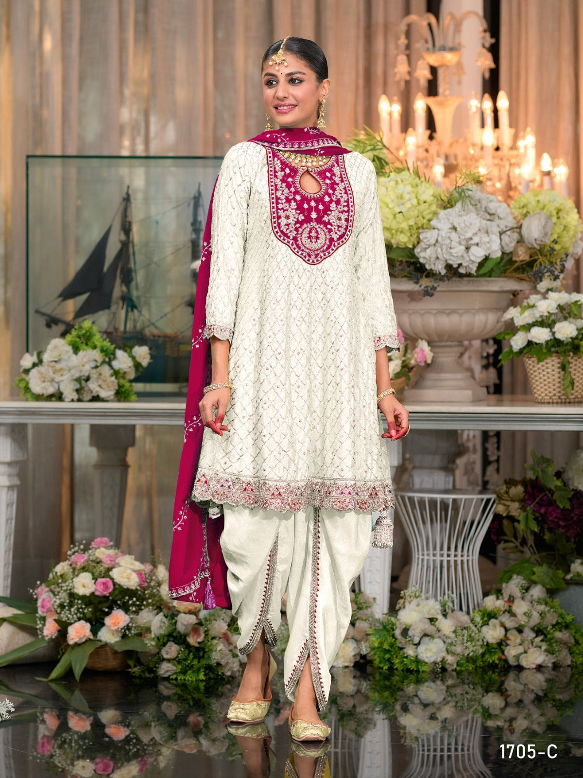 Designer Ready-made Dhoti-Style Salwar Kameez