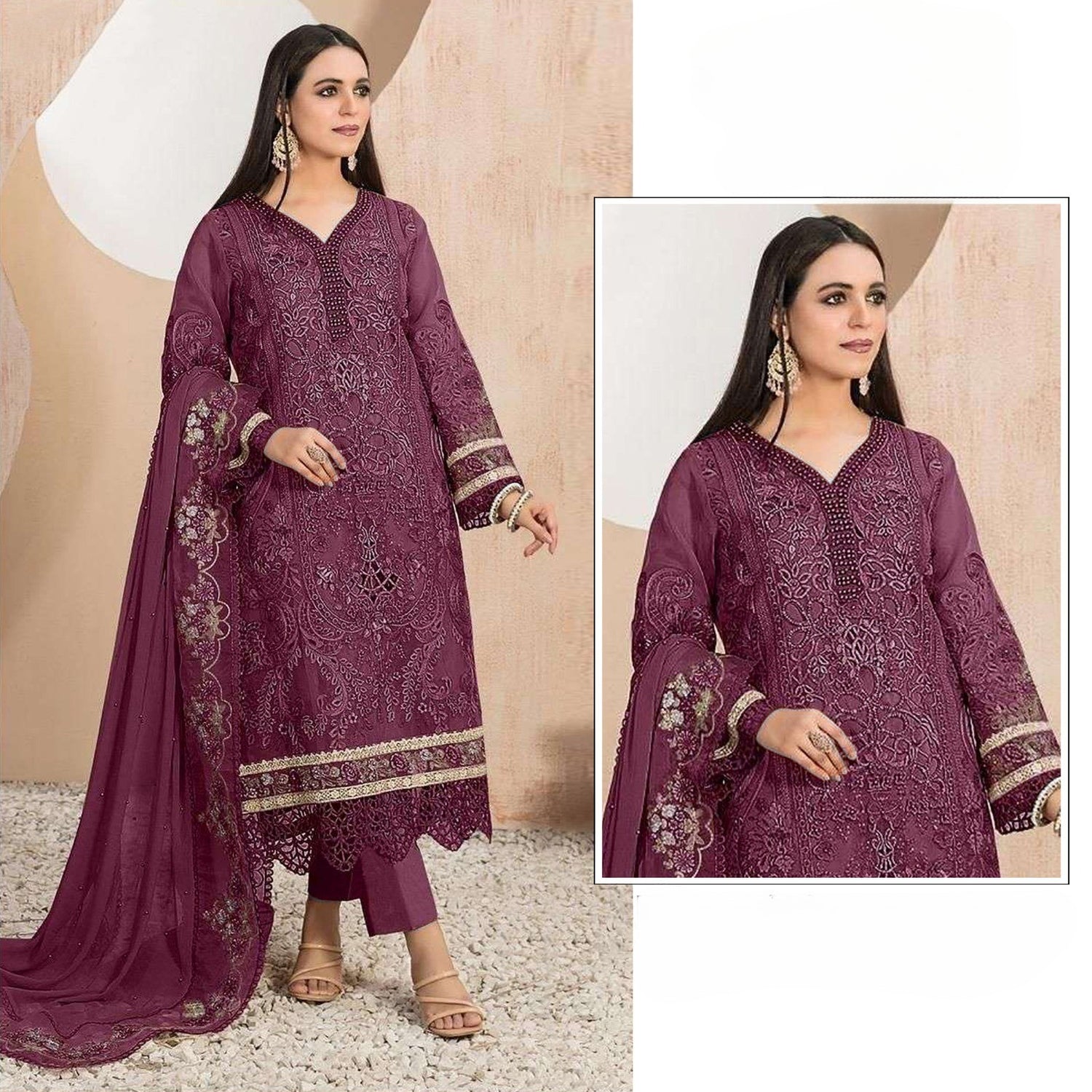 Heavy Organza Pakistani Suit