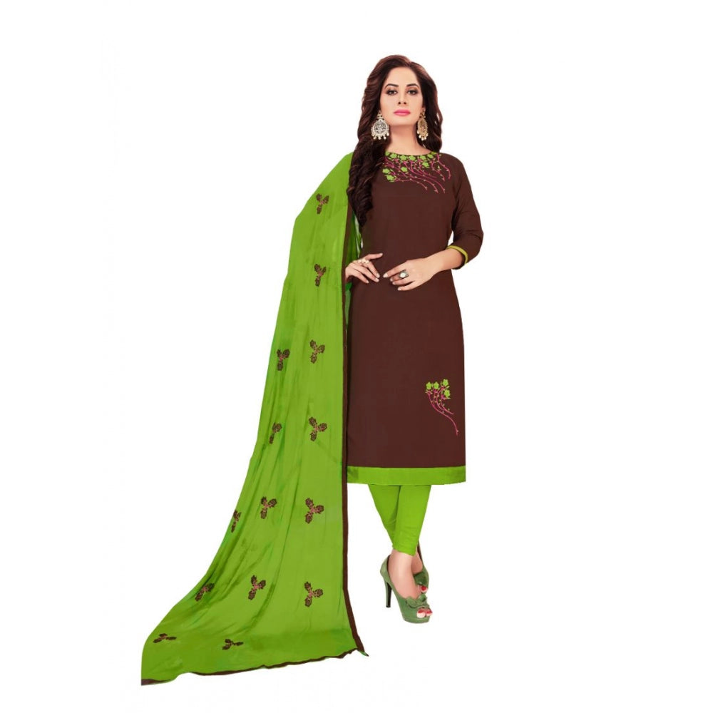 Ranili Glaze Cotton Unstitched Salwar-suit Material With Dupatta
