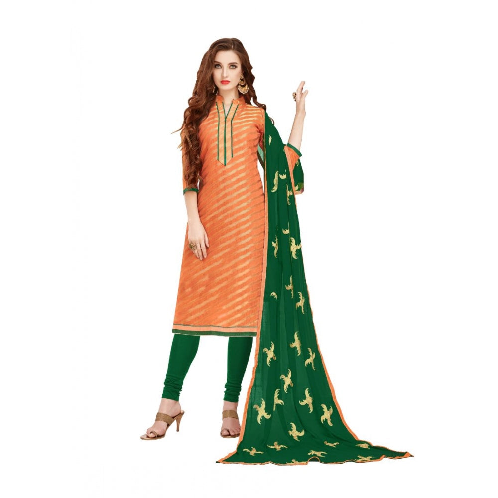 Ranili Banarasi Jacquard Unstitched Salwar-suit Material With Dupatta