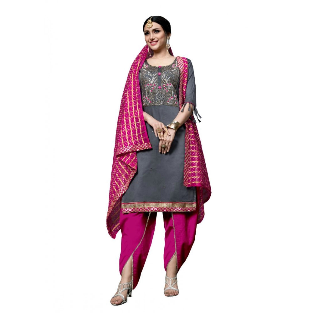 Ranili Cotton Unstitched Salwar-suit Material With Dupatta