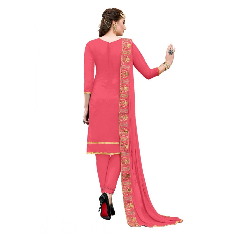 Ranili Chanderi Cotton Unstitched Salwar-suit Material With Dupatta