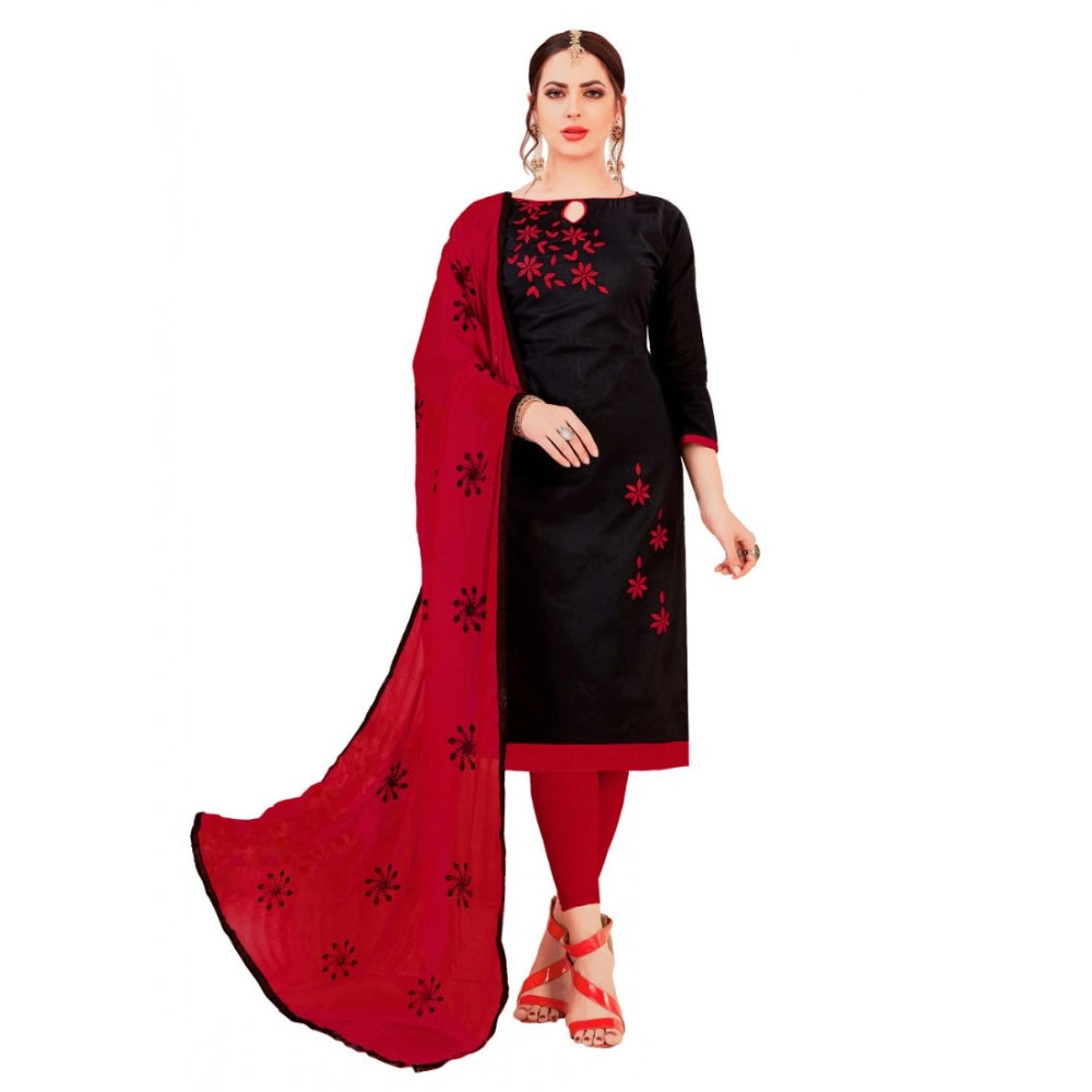 Ranili Glaze Cotton Unstitched Salwar-suit Material With Dupatta