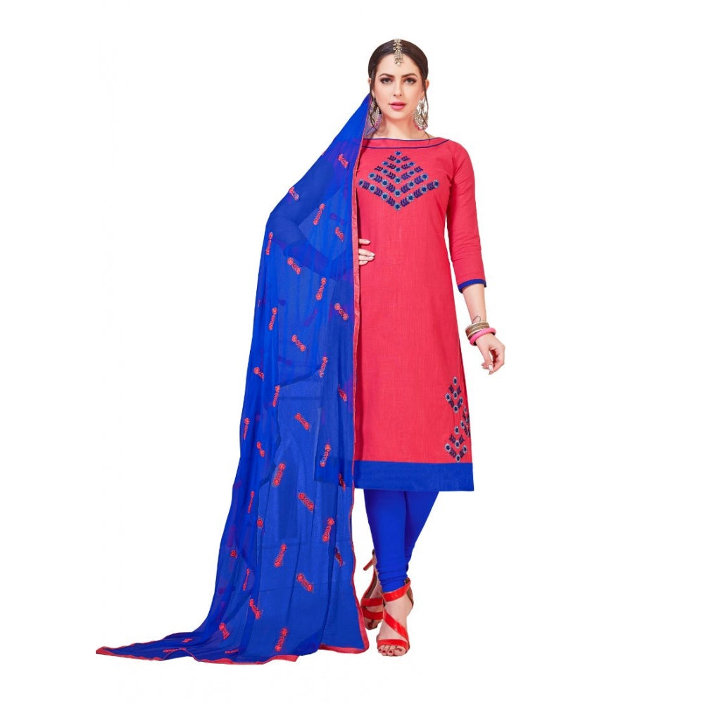 Ranili Slub Cotton Unstitched Salwar-suit Material With Dupatta