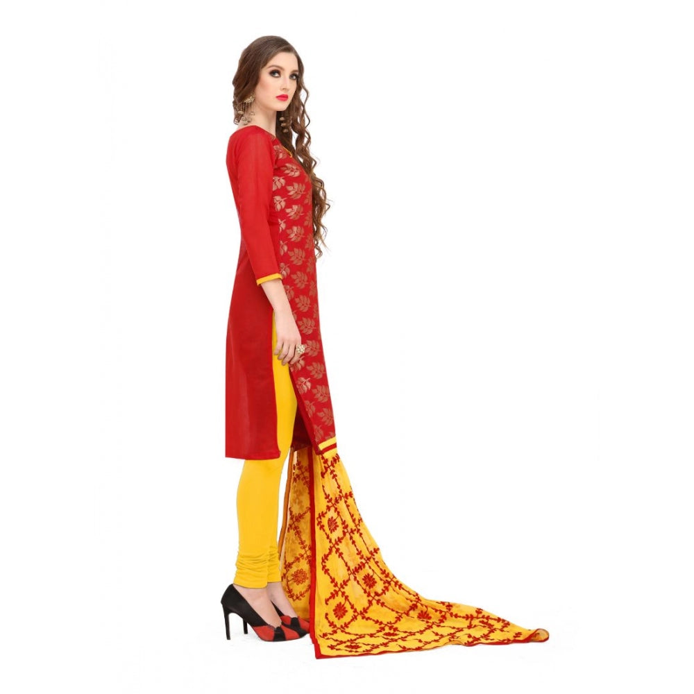 Ranili Banarasi Jacquard Unstitched Salwar-suit Material With Dupatta