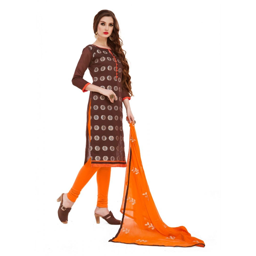 Ranili Banarasi Jacquard Unstitched Salwar-suit Material With Dupatta