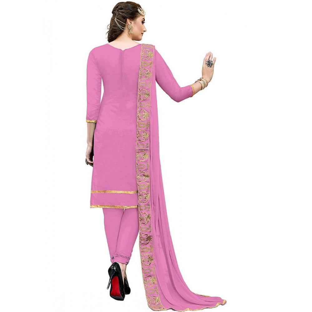 Ranili Chanderi Cotton Unstitched Salwar-suit Material With Dupatta