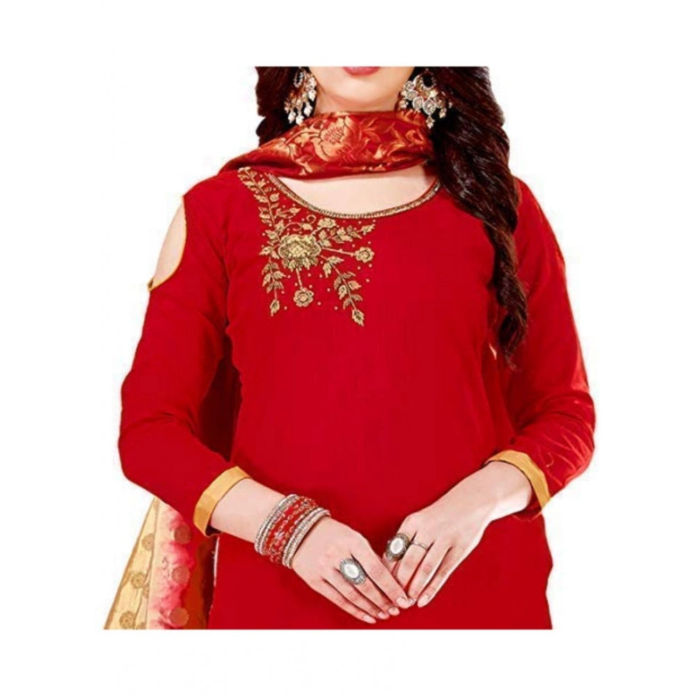 Ranili Slub Cotton Unstitched Salwar-suit Material With Dupatta