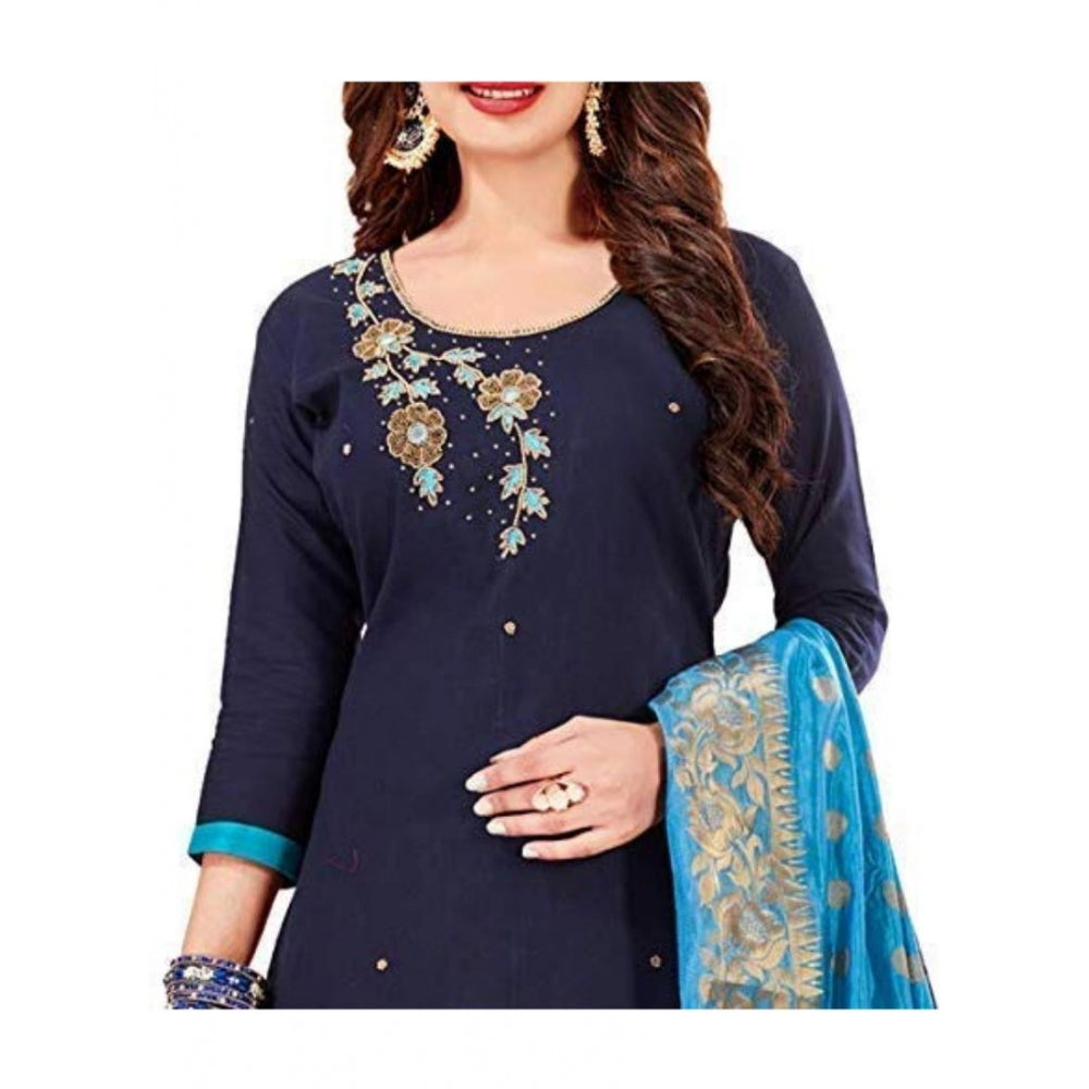 Ranili Slub Cotton Unstitched Salwar-suit Material With Dupatta