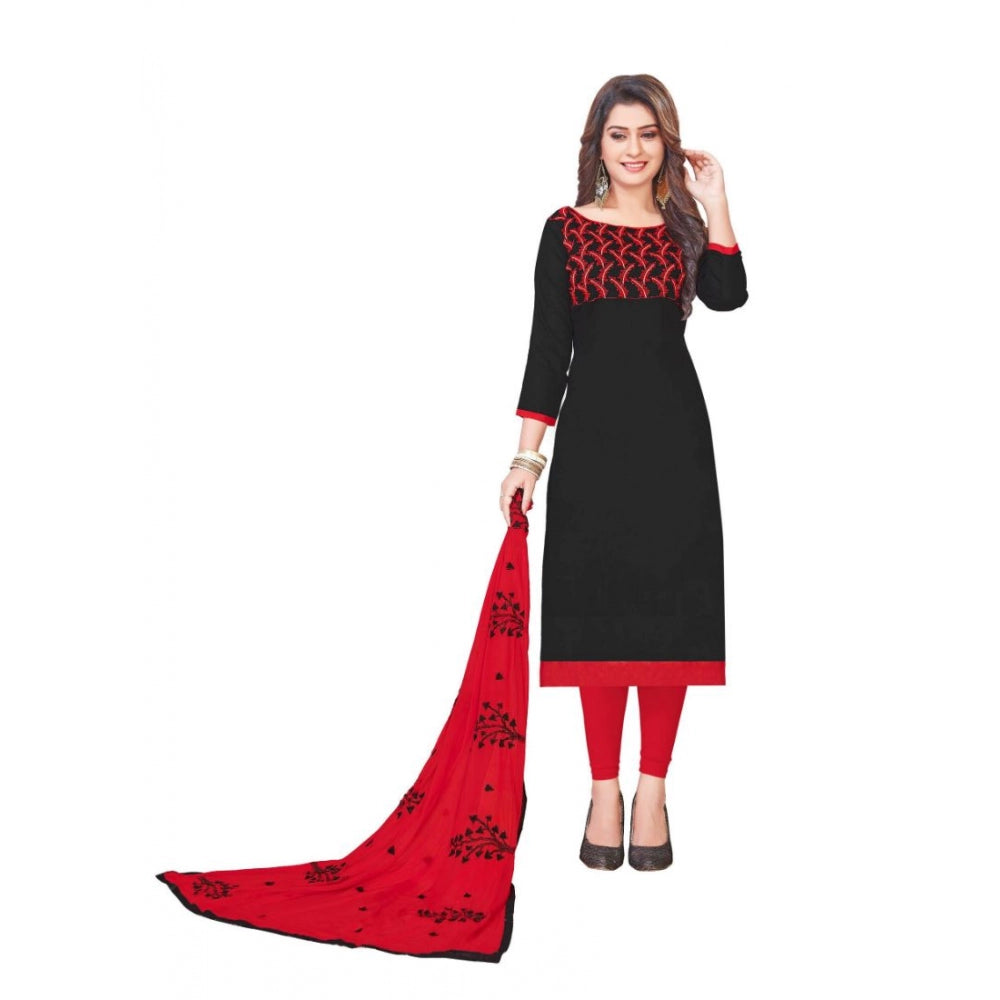 Ranili Glaze Cotton Unstitched Salwar-suit Material With Dupatta