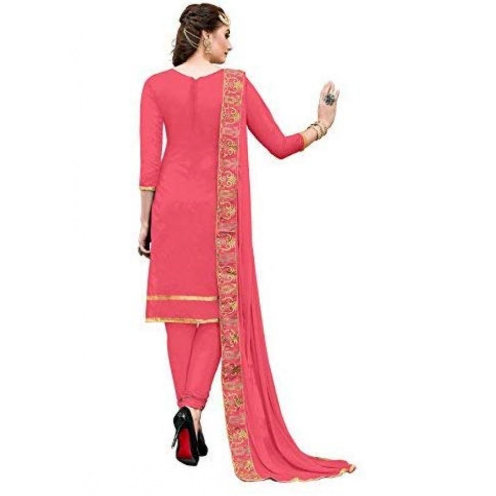 Ranili Chanderi Cotton Unstitched Salwar-suit Material With Dupatta