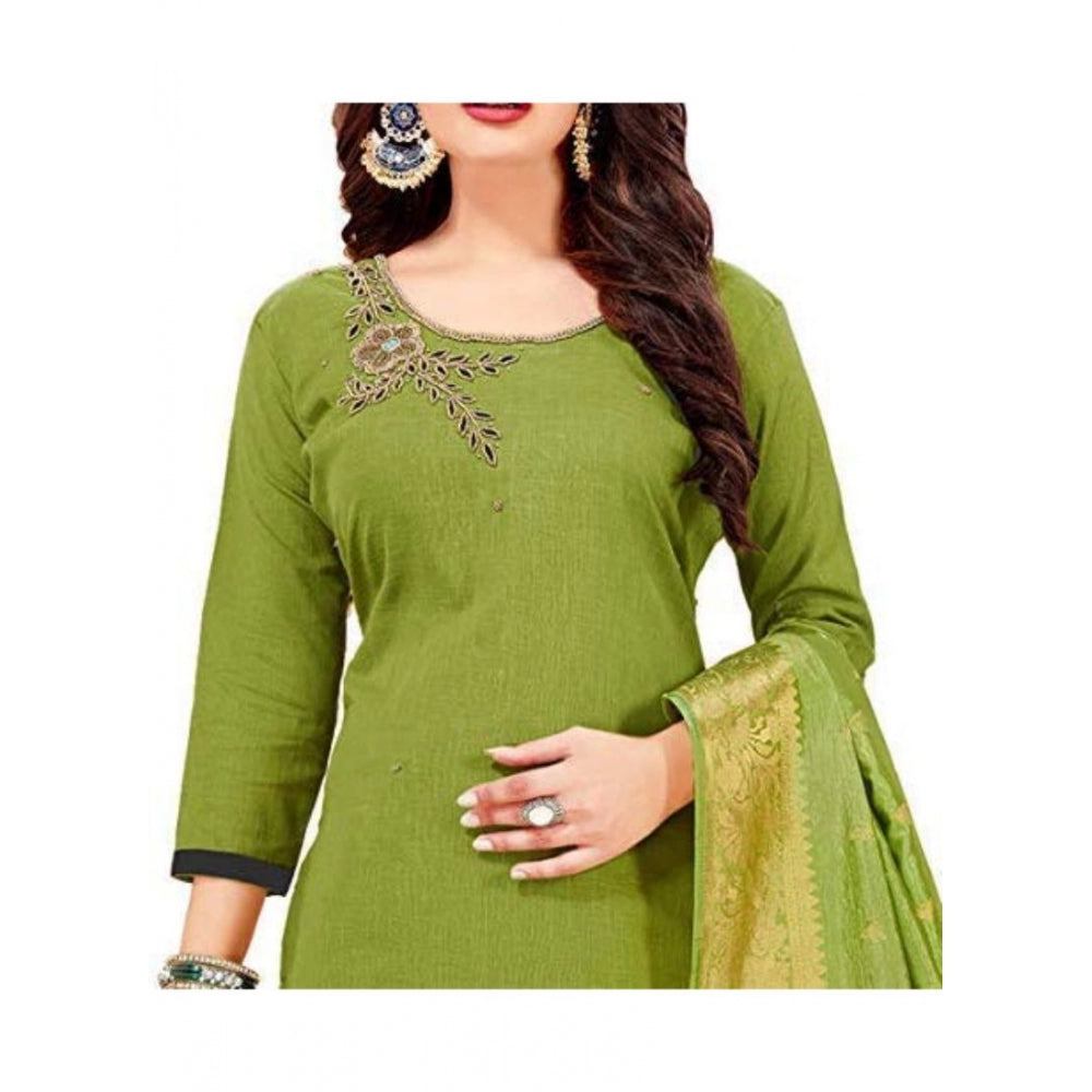 Ranili Slub Cotton Unstitched Salwar-suit Material With Dupatta