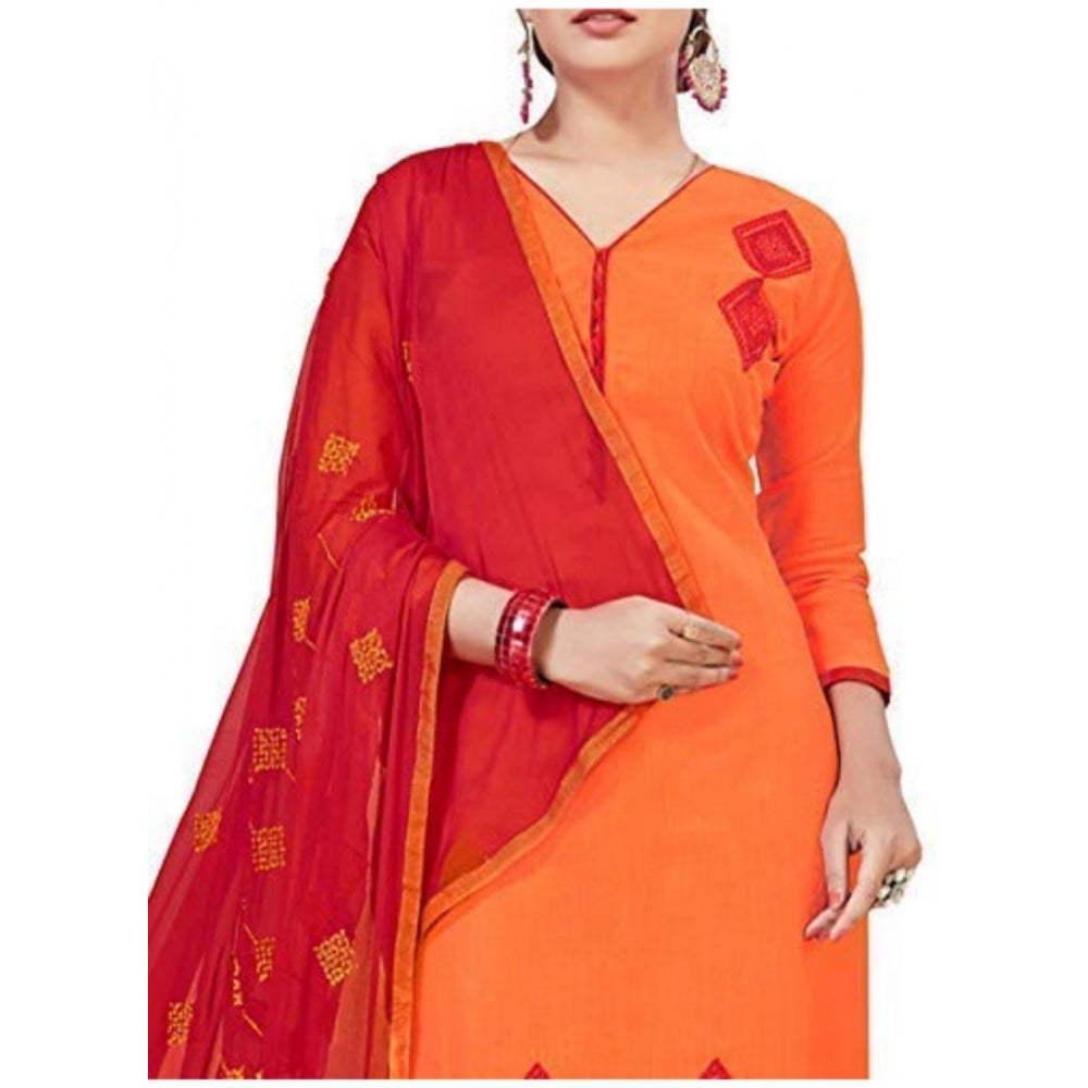Ranili Slub Cotton Unstitched Salwar-suit Material With Dupatta