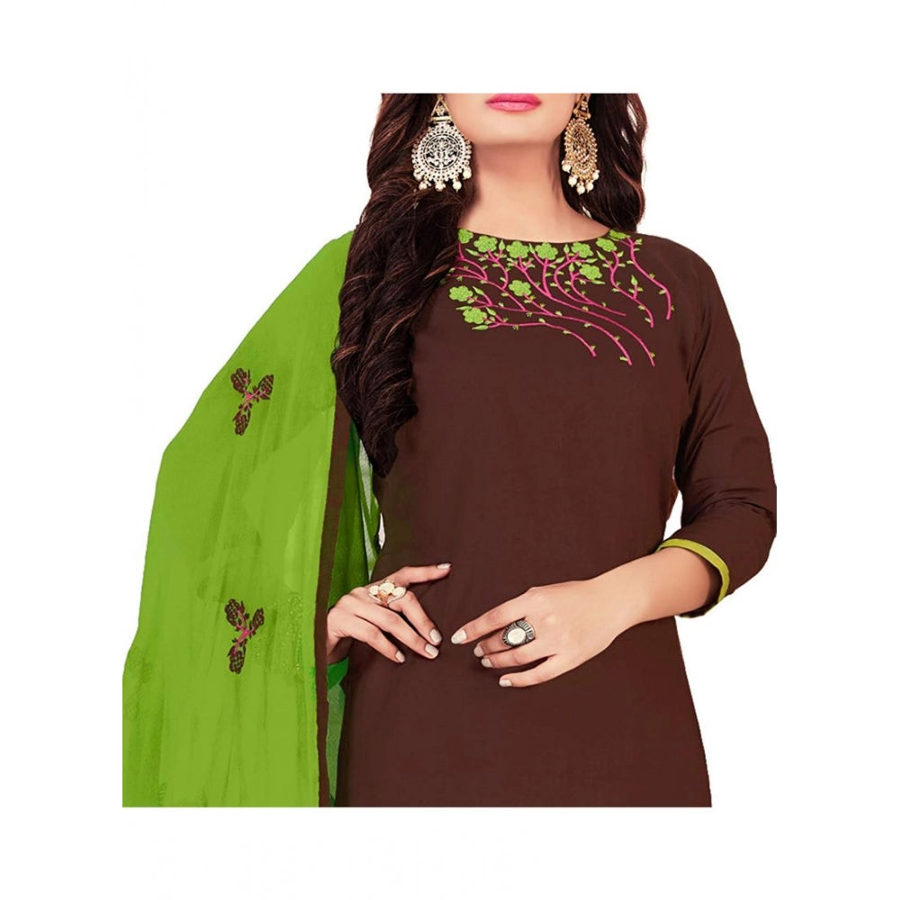 Ranili Glaze Cotton Unstitched Salwar-suit Material With Dupatta