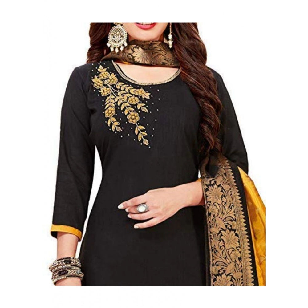 Ranili Slub Cotton Unstitched Salwar-suit Material With Dupatta