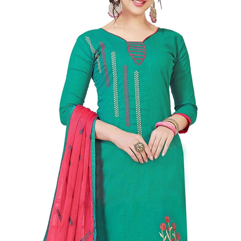 Ranili Slub Cotton Unstitched Salwar-suit Material With Dupatta
