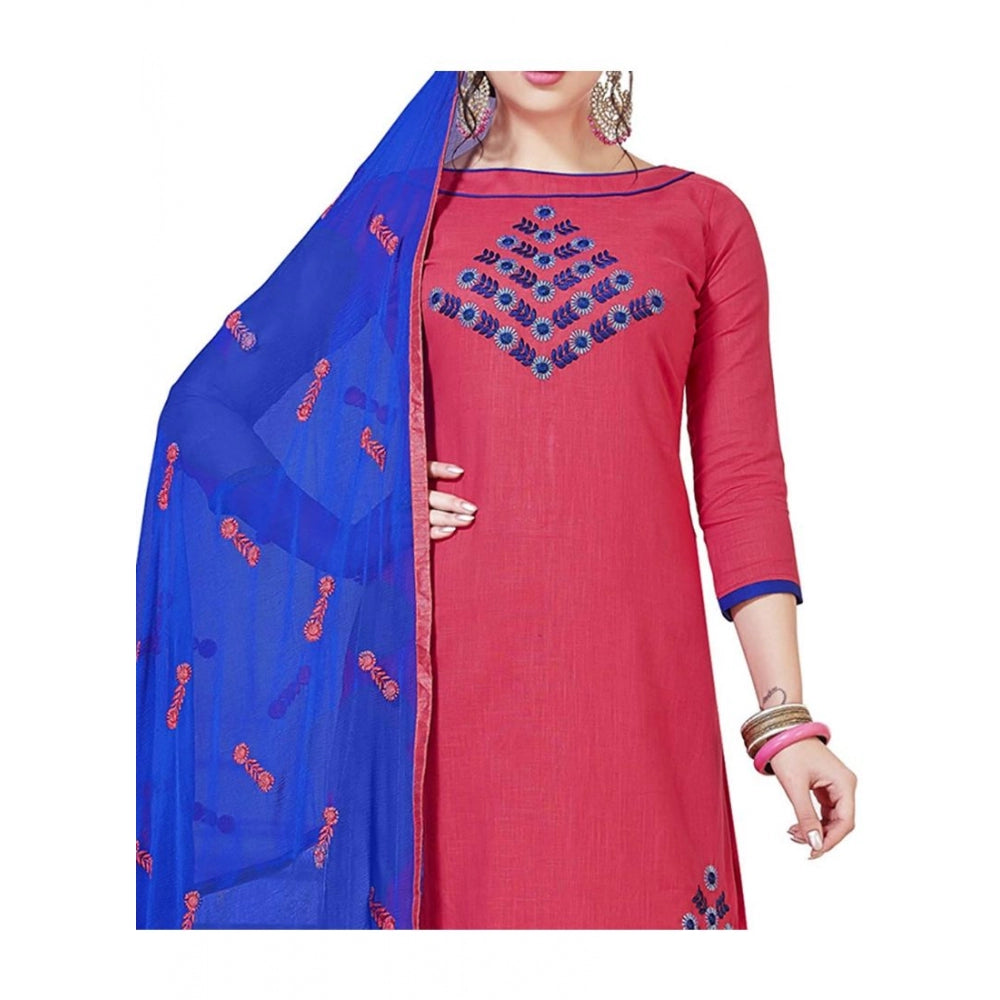Ranili Slub Cotton Unstitched Salwar-suit Material With Dupatta