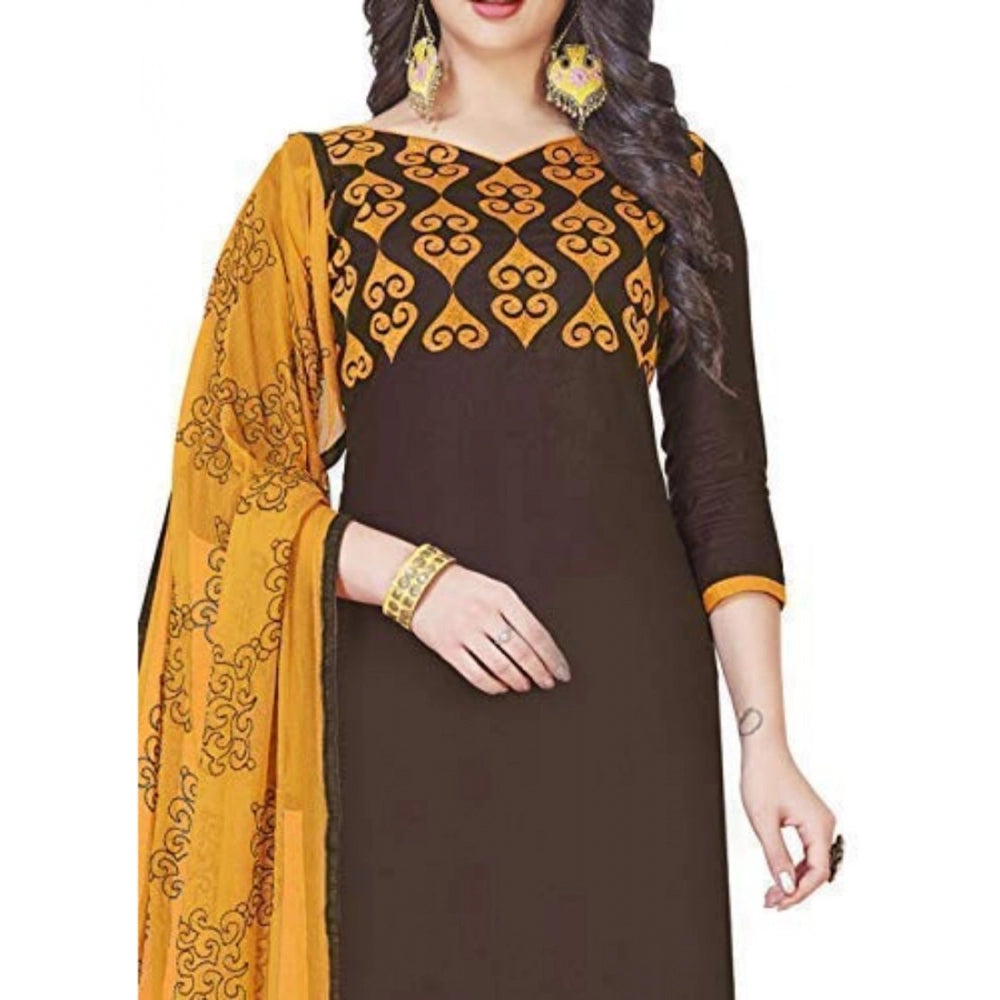 Ranili Glaze Cotton Unstitched Salwar-suit Material With Dupatta