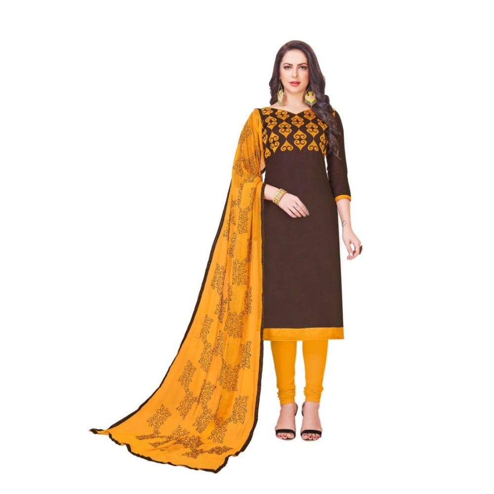 Ranili Glaze Cotton Unstitched Salwar-suit Material With Dupatta