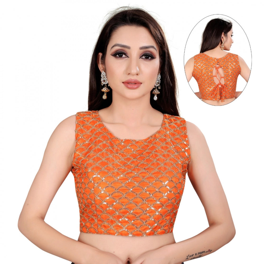 Ranili Satin Silk, Inner-cotton Full Stitched Padded Blouse