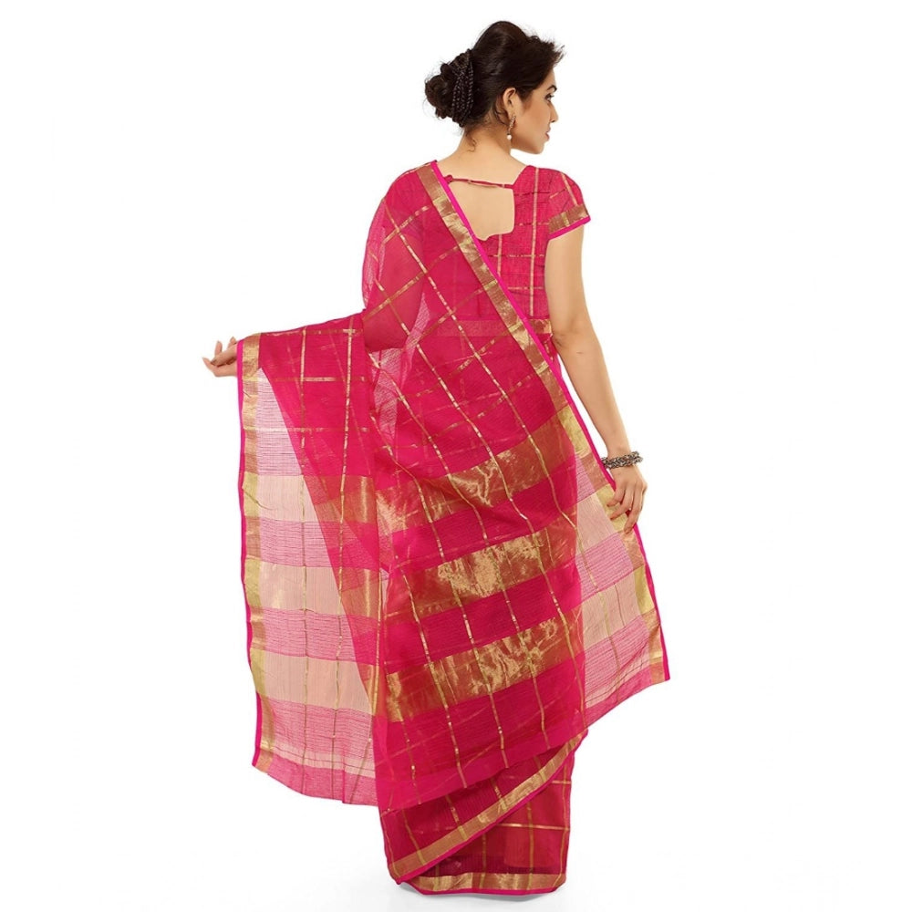 Ranili Kota Doria Cotton Saree With Blouse
