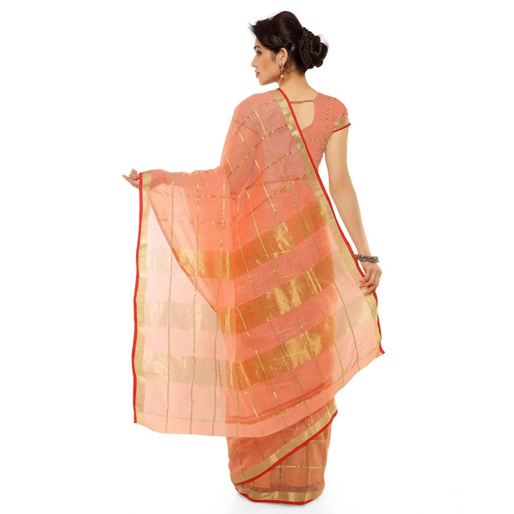 Ranili Kota Doria Cotton Saree With Blouse
