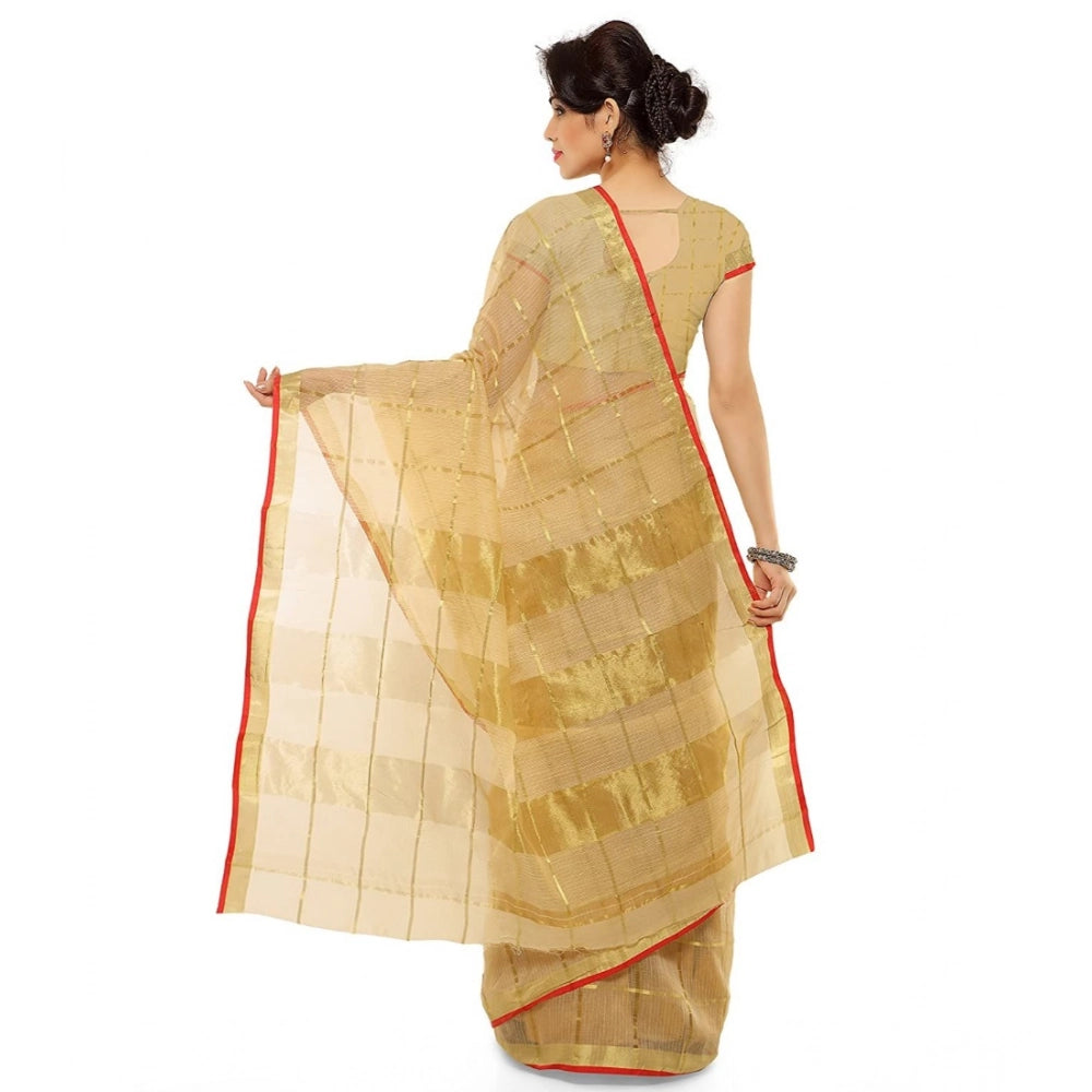 Ranili Kota Doria Cotton Saree With Blouse