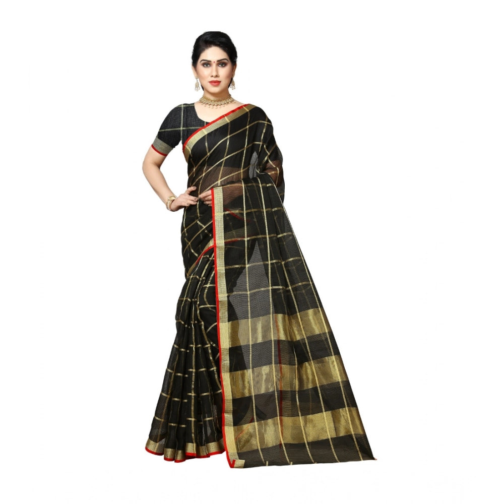 Ranili Kota Doria Cotton Saree With Blouse