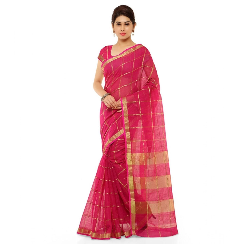 Ranili Kota Doria Cotton Saree With Blouse