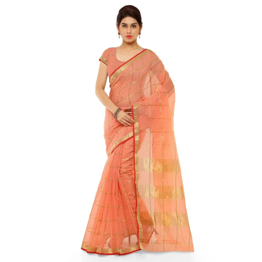 Ranili Kota Doria Cotton Saree With Blouse