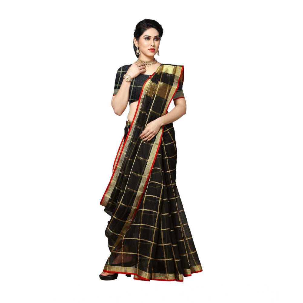 Ranili Kota Doria Cotton Saree With Blouse